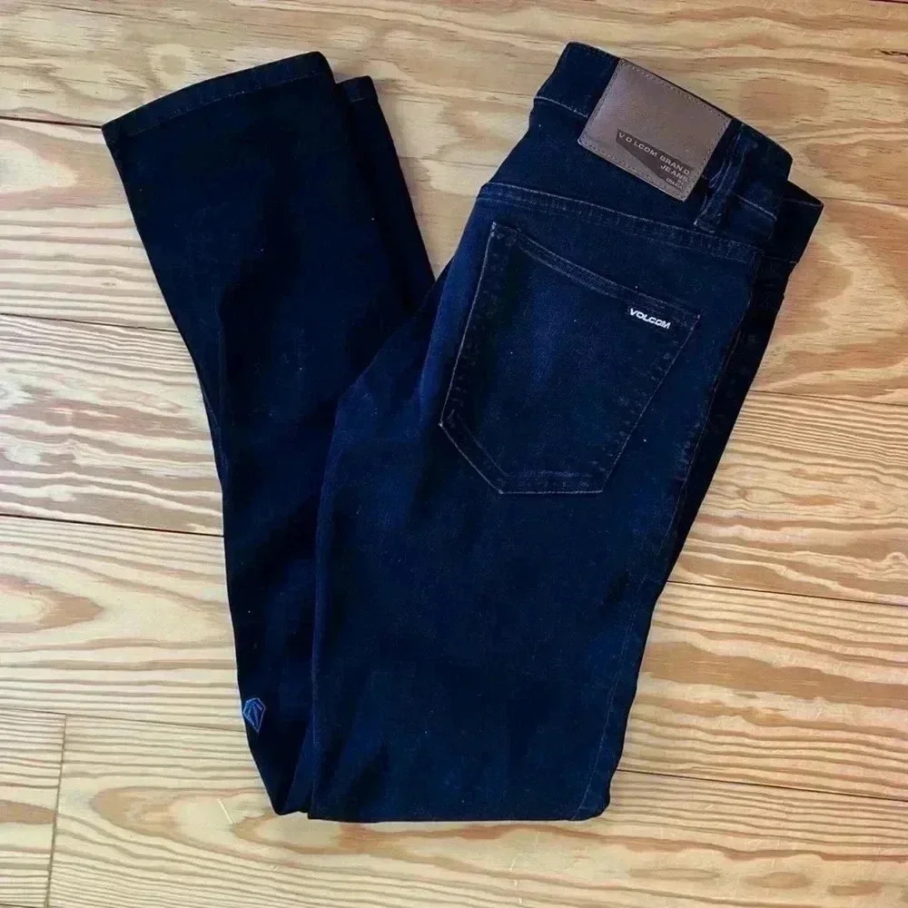 Volcom 2x4 skinny fit black denim stretch jeans size 29 - Picture 1 of 8